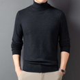 thumbnail image 4 of Autumn and Winter Men Cashmere Sweater Men's Wool Pullover High Collar Soft and Warm Pullover Knitted Sweater Men's Sweater, 4 of 5