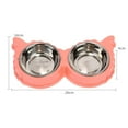 thumbnail image 6 of Cheers.US Double Dog Cat Bowls Premium Stainless Steel Pet Bowls No-Spill Resin Station, Food Water Feeder Cats Small Dogs, 6 of 6