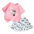 thumbnail image 3 of Conjunto de 2 piezas de camiseta de algodón para niños de Mickey de Disney, falda tutú de princesa de ballet esponjosa, falda de encaje para fiesta de cumpleaños de niña, 3 of 4