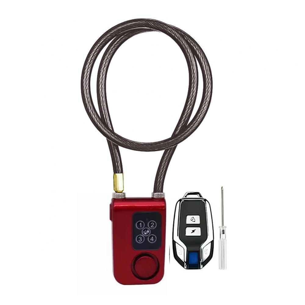 Lock System Remote Control Wireless 110db Bike Lock Alarm Dustproof Smart Electronic Lock Waterproof Padlock 4-digit Password