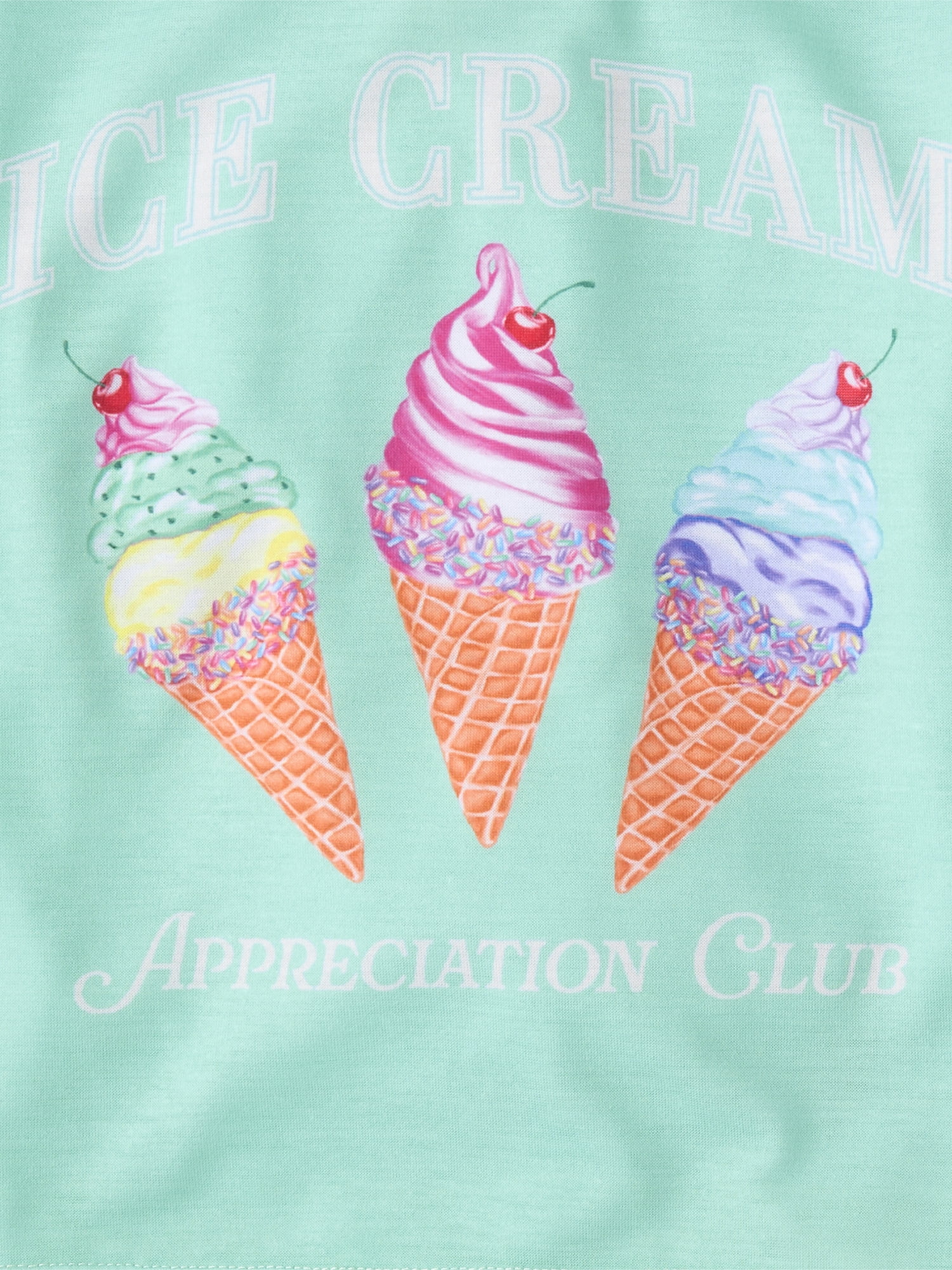 The Children's Place Girls Short Sleeve Ice Cream Club PJs, 2-Piece, Sizes XS-XXL