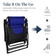 thumbnail image 5 of Best Choice Products Oversized Padded Zero Gravity Chair, Folding Outdoor Patio Recliner w/ Side Tray - Blue, 5 of 7