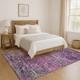 thumbnail image 7 of Addison Rugs Mayfield Premium Machine Washable Transitional Geometric Purple Rectangle Rug, 3' x 5', 7 of 7