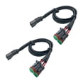 thumbnail image 3 of Almencla 2x DT Dtp Adapters Connectors Retrofit Wiring Harness for LED 2 in 1, 3 of 8