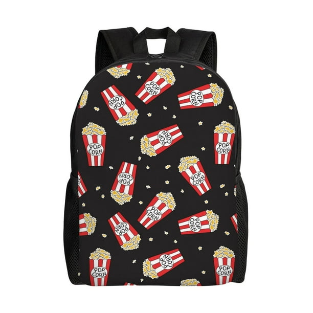 Disketp Popcorn Mochila Unisex de Apertura Lateral Completa, Mochila para Laptop para Escuela, Trabajo y Viajes
