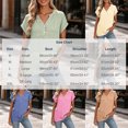 thumbnail image 4 of Women's Casual Solid Color V Neck Button Down Short Sleeve Cotton Tops Blouses Soft Lightweight Work Office Outfits | CSEONE,Navy S, 4 of 7