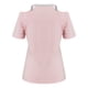 thumbnail image 5 of Moda Mujer Verano Cuello en V Manga corta Hombro frío Blusa Camiseta Causal Impresión Tops Fridja bn7868, 5 of 5