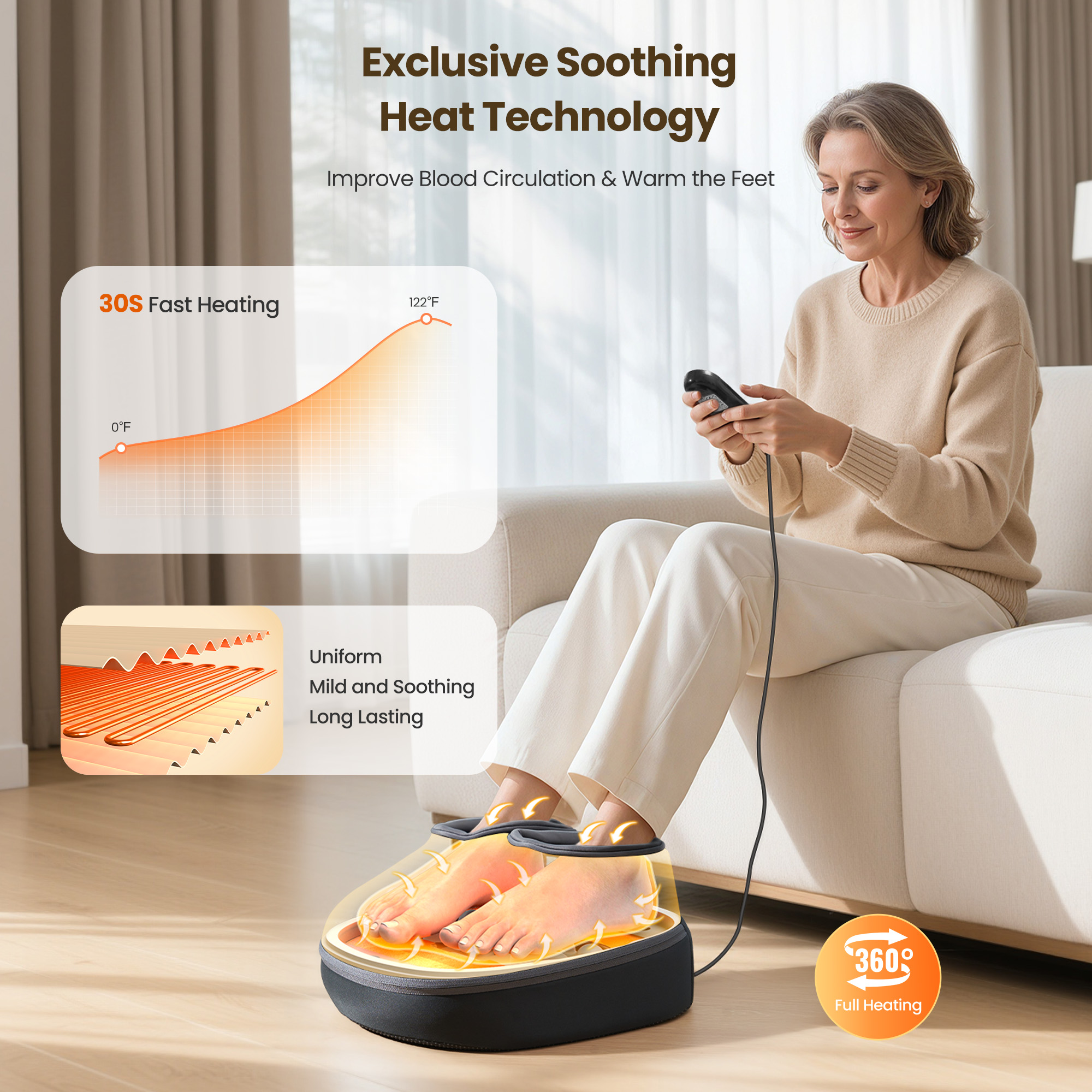 Pureheal Shiatsu Foot Massager with Heat photo 2