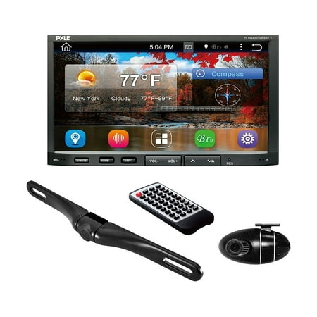 Premium 7In Double-DIN Android Car Stereo Receiver With Bluetooth - HD DVR Dash Cam and Rearview Backup Camera - Touchscreen Display With Wi-Fi Web Browsing And App (Best Bluetooth Car App For Android)