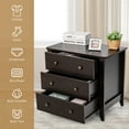 thumbnail image 6 of Gymax 3 Drawer Dresser Chest of Drawers Bedside Table for Living Room Bedroom Espresso, 6 of 10