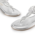 thumbnail image 4 of DREAM PAIRS Women's Flat Sandals Dressy Summer Stappy Comfortable Ankle Elastic T-Strap Beach Thong Sandals, 4 of 5