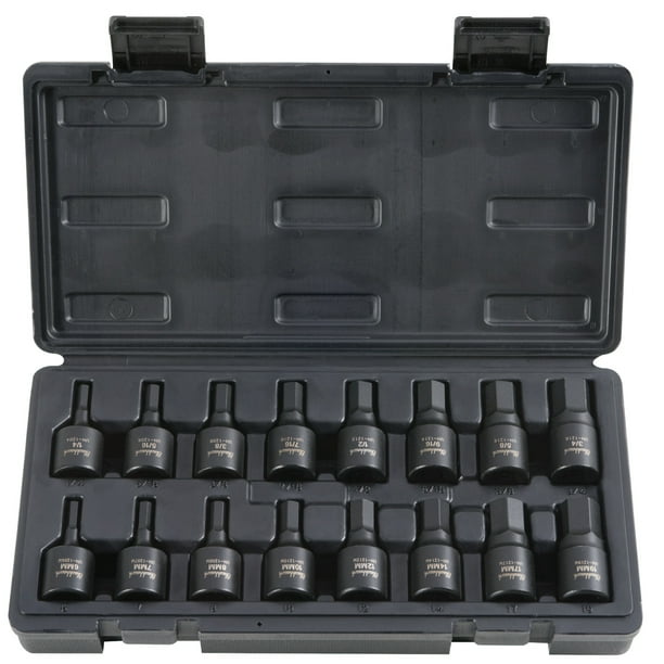 Blackhawk 16 Point Piece Hex Bit Impact Socket Sets, 1/2 in Walmart