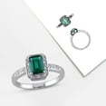 thumbnail image 6 of Everly Women's Created Emerald Sterling Silver Ring, 6 of 8