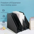 thumbnail image 4 of Deli Collapsible Magazine File Holder 4 Vertical Compartment Binder Holder, Large, Dark Gray, 4 of 9
