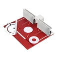 thumbnail image 2 of Herramienta auxiliar de grabado de placa de inserción de mesa de enrutador, con guía de calibre de inglete rojo Sharpla Placa de inserción, 2 of 7