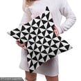 thumbnail image 4 of Ambesonne Pinwheel Fabric by the Yard Upholstery, Triangles Contrast, 10 Yards, Black and White, 4 of 4