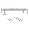 thumbnail image 2 of Uxcell 8" Length 5" Hole Center Stainless Steel T Bar Pull Handle 10mm Diameter, 2 of 6
