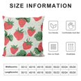 thumbnail image 5 of Orinice Strawberry Leaf Graphic Decorative Throw Pillow Cover Short Plush for Home Couch Living Room Bed Sofa Car Bedroom 1PC 24x24in, 5 of 5