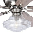 thumbnail image 5 of Huntley 52-in. Satin Nickel Farmhouse Indoor Ceiling Fan with Schoolhouse LED Light Kit and Remote, 5 of 7