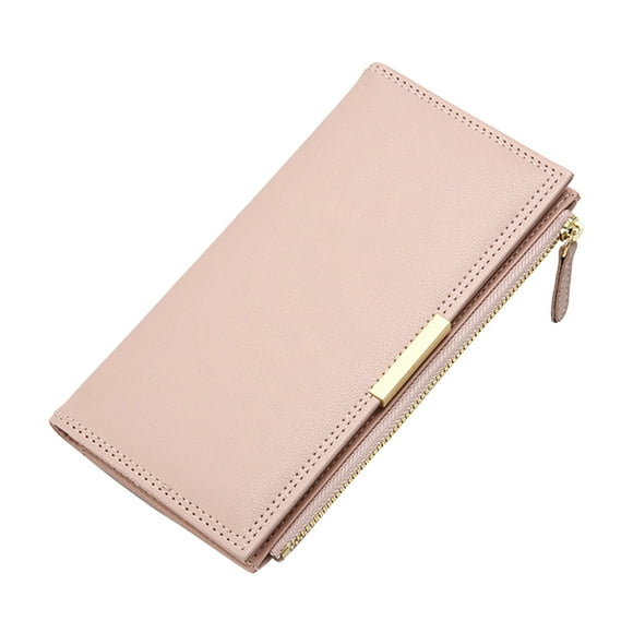 YOUSNH Women Wallet Fashion New Pattern Wallet Simple Solid Color Long Multi Card Versatile Handbag Wallet Pink