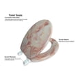 thumbnail image 3 of J&V Textiles Round Toilet Seat With Easy Clean & Change Hinge Agate, 3 of 7