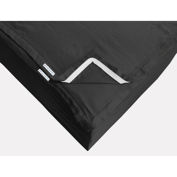 Cotton Zipper Fitted Sheet Twin Size(39X75) - Includes 2 Zip On Sheets 1 Bottom Fitted Base - Fit's 12” In Deep Pocket - Zip On Sheets Easy to Change - 600 TC Cotton Fitted Sheet - Black Color