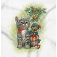 thumbnail image 2 of Christmas Kitten Teddy Bear Present Women's Graphic T Shirt Tees Brisco Brands S, 2 of 5