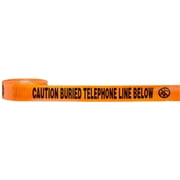 Morris Products 3'' x 1000' 'Caution Buried Telephone Line Below' Underground Tape in Orange