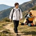 thumbnail image 3 of Men Lightweight Hooded Jacket Sun Protection Breathable Thin Outerwear with Zipper Front and Adjustable Drawstring Design, 3 of 8