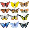 thumbnail image 1 of Adorno colgante Berfutall con plumas y mariposas, juego de 12 piezas, 9 cm, 1 of 6