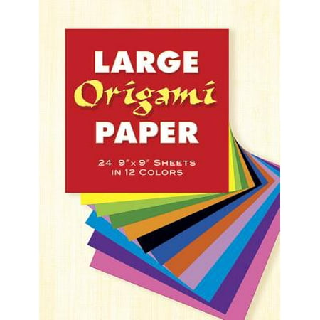 Large Origami Paper : 24 9 X 9 Sheets in 12 Colors