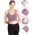 thumbnail image 3 of Hanerdun Womens Wirefree Everyday Bras Soft Full Coverage Padded Crossback Bra Black L, 3 of 6