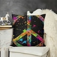 thumbnail image 2 of SHANXI Throw Pillow Cover Peace Sign Decorative Pillow Cases Home Decor Square Pillowcases 12x12in, 2 of 5