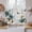 Gray, variant on Teal Tulip Butterfly Kitchen Curtains 45 Inch Length, Beige Turquoise Floral Grey Wooden Tiers Curtains for Bathroom Bedroom Cafe, Light Filtering Small Window Treatment Drapes 2 Panels 42"Wx45"L