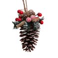 thumbnail image 2 of GFHFHITJ Christmas Tree Pines Cones Ornaments Natural Pines Cones with Bell Pendant Crafts Wooden Rustics Xmas Tree Fall Decorations for Fall Halloween Thanksgiving Christmas Tree Winter Home Decor, 2 of 3