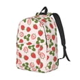 thumbnail image 2 of Daiia Strawberries And Leaf Vintage Canvas Backpack for Men and Women ,Hiking Backpack,Travel Laptop Bag for School,Large Capacity Backpack, 2 of 8