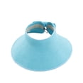 thumbnail image 2 of Eoperou Empty Top Back Split Bowknot Decor Sun Hat Sweat Absorbing Sun Protection Thin Wide Large Brim Pure Color Beach Hat Fashion Accessories, 2 of 8