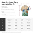 thumbnail image 7 of Xecao offers the Colorful Plants And Insects for Men's Casual Short-sleeved Shirt, a button-up collared shirt with a pocket, perfect for beach vacations and yacht travel in the 3X-Large size., 7 of 7