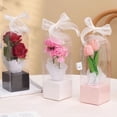 thumbnail image 2 of 10PCS Clear Bouquet Bags Rose Flower Gift Boxes For Anniversary Celebration And Wedding Favors, 2 of 20