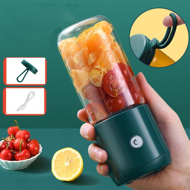 Exprimidor eléctrico, mezclador recargable USB, licuadora potente de frutas, limones y naranjas con 380ml Soledad exprimidor electrico