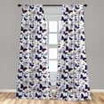 thumbnail image 5 of Ambesonne Butterfly Curtains, Pastel, Pair of 28"x63", Multicolor, 5 of 5