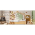 thumbnail image 6 of Twin Size Wooden House Bed with Twin Size Trundle, Natural(OLD SKU:WF300800AAN), 6 of 19