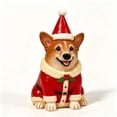 thumbnail image 4 of SPOORYYO Christmas Resin Corgi Figurine With LED Light, Cute Holiday Dog Statue, Battery Powered Tabletop Decoration For Home, Shelf, Mantel, Fireplace, Christmas Decor, 7.9 Inch, 4 of 9
