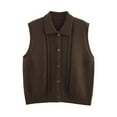 thumbnail image 2 of RKSTN Polyester Blouse en pour Femmes Mode Hiver Sans Manches Col en V Débardeur Confortable Régulier Uni Sans Manches Sans Capuche Manteaux d'Hiver pour Femmes, 2 of 3