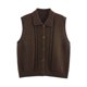 thumbnail image 1 of Blusa de poliéster para mujer, sin mangas, lisa, con cuello en V, informal, cómoda, de invierno, sin mangas, sin capucha, para exteriores, chaquetas, 1 of 2