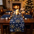 thumbnail image 5 of SLYNSHome Christmas Table Runner, Blue Green Ornament Print Table Flag, Winter Holiday Tablecloth for Dining Room Kitchen Home Party Decor, 5 of 6