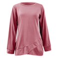 thumbnail image 3 of MKLEKYY Hauts d'Hiver pour Femmes 2024 Chandails en Molleton à Col Rond pour Femmes Chemises à Manches Longues Ourlet Hauts d'Automne, 3 of 4