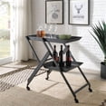 thumbnail image 5 of Furniture of America Prescotty Contemporary Metal Foldable Serving Cart in Black, 5 of 6