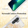 thumbnail image 5 of Aesthetic Funda para Samsung Galaxy A14 5G Case Clear Silicone for Women Girls, Cute Phone Case Samsung A14 5G Case Glitter Pink Shockproof and Bumpers Cover (Gold), 5 of 14