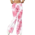 thumbnail image 2 of Yourumao Flare Yoga Pants for Women High Waisted Bootcut Pants Tie Dye Stretchy Bell Botton Trousers Baggy Pilates Workout Pants, 2 of 6